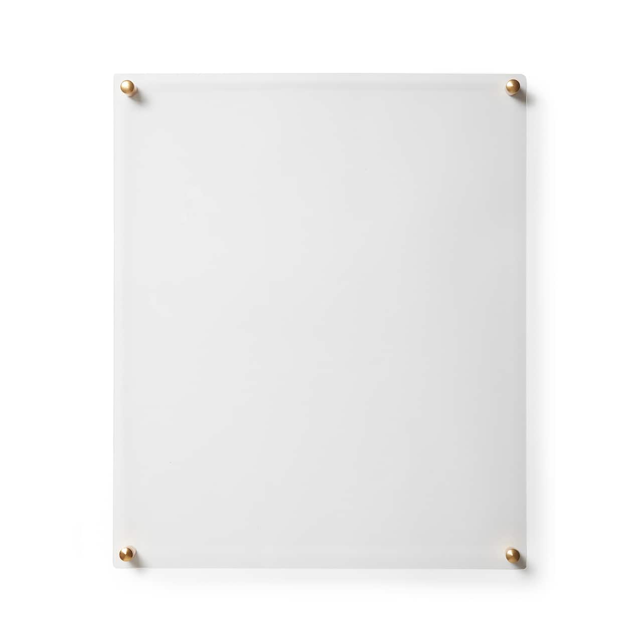 Cool Modern Frames Clear Acrylic Float Frame with Gold Hardware